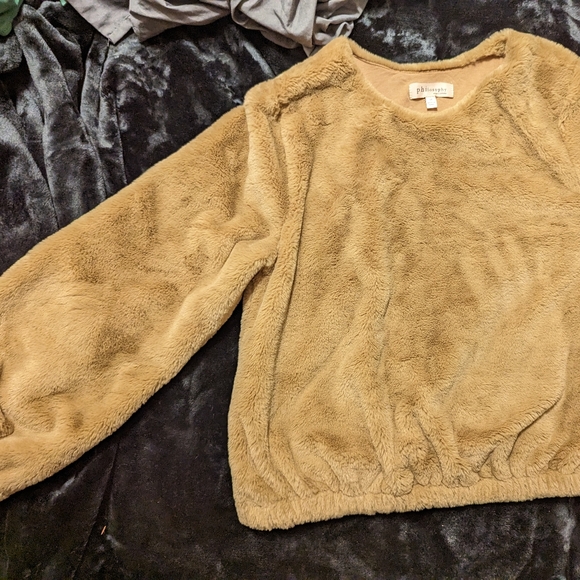 Philosophy faux fur teddy bear pullover sweater - Picture 4 of 6
